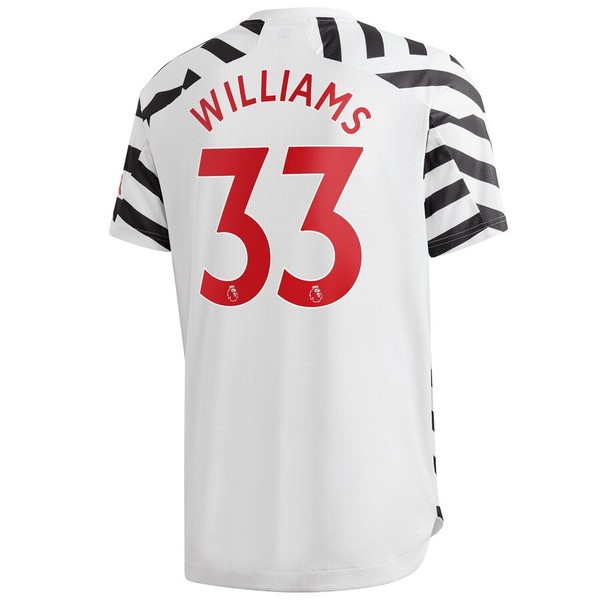 Camiseta Manchester United NO.33 Williams 3ª Kit 2020 2021 Blanco